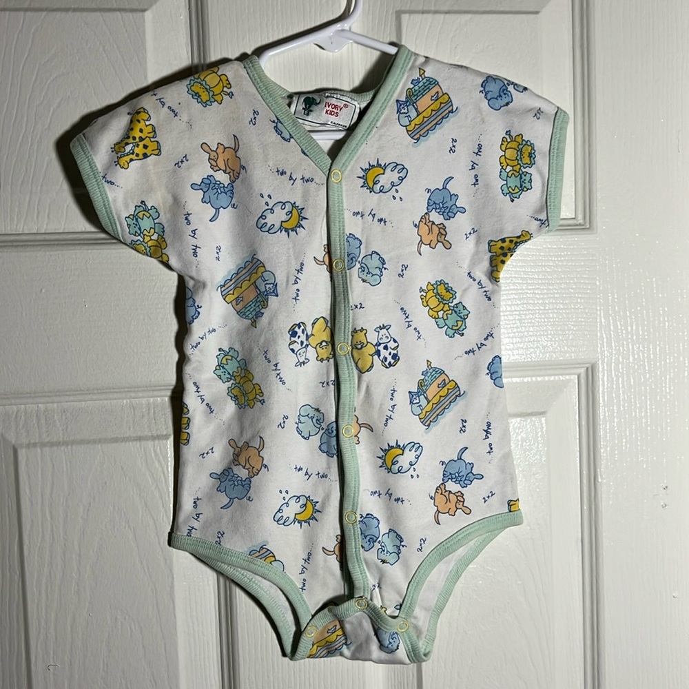 Ivory Kids - vintage noah’s ark onesie